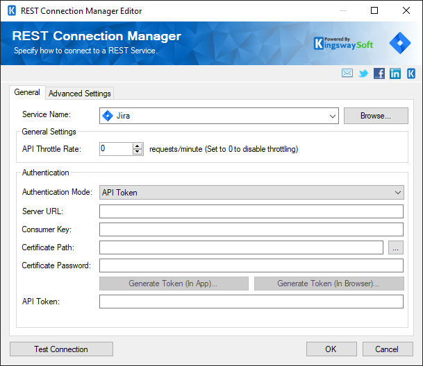 SSIS REST Jira Connection Manager - API Token Mode
